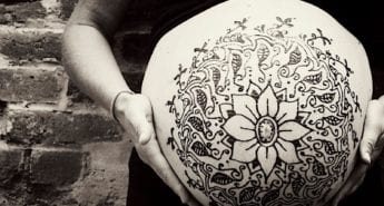 henna belly week 40 + 2 43 y/o mama.